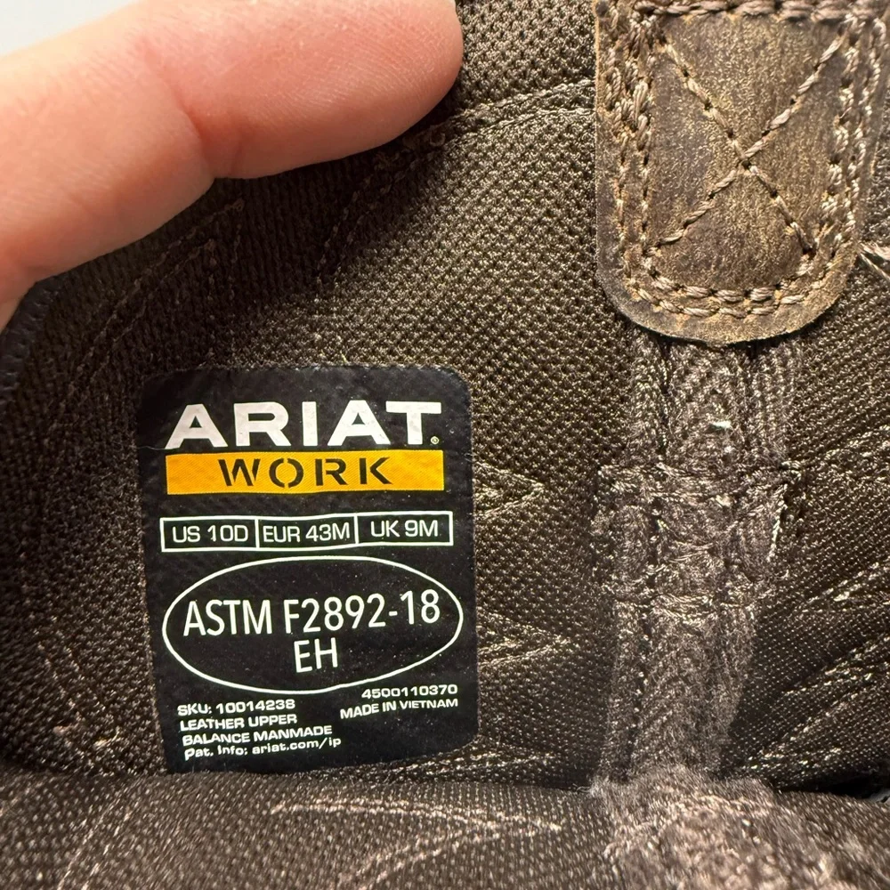 Ariat Men's Distressed Brown Western Boots non steel toe sz 10 (VRDNMP) - Picture 5 of 6